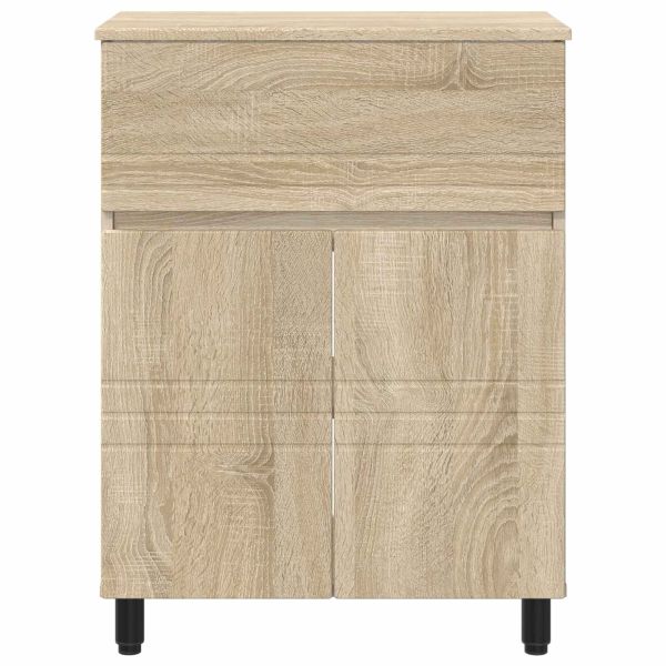 Шкаф със светло за баня Дъб сонома 60 x 35 x 80 см