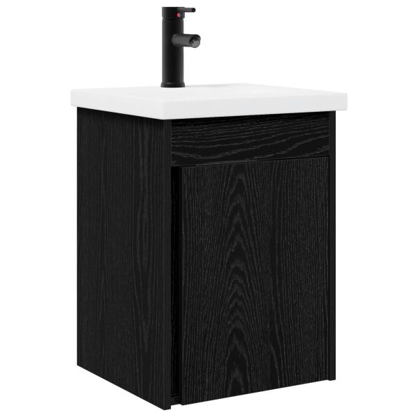 Мивка за баня със смесител Черен дъб 42 x 40 x 74,5 см