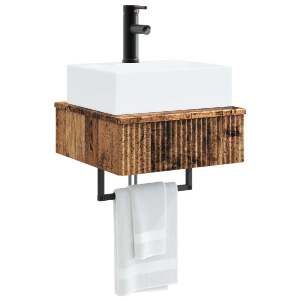 Мивка за измиване, монтирана на стена Старо дърво
