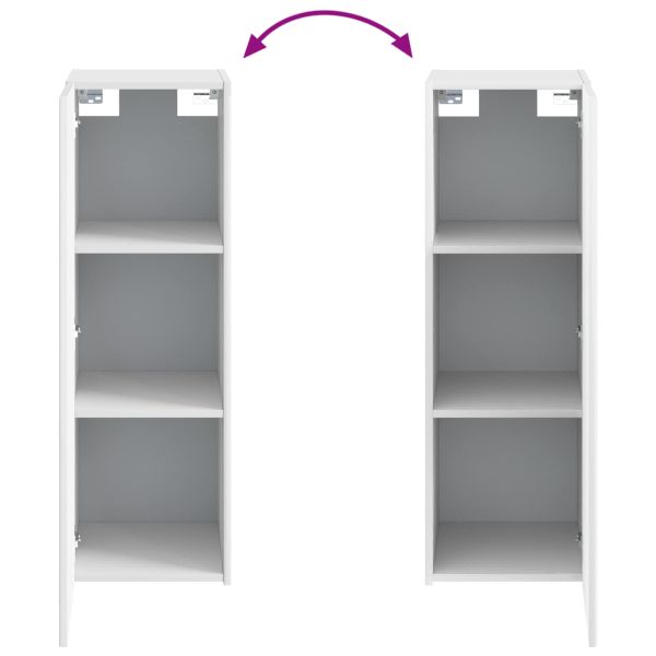 Стенно Баня Кабинет Бял гланц 33 x 34,5 x 100 см