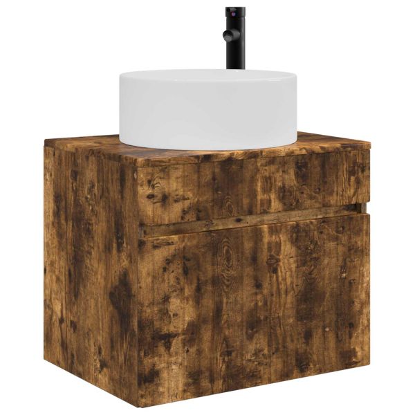 Стенно Баня Кабинет Опушен дъб 59 x 44,5 x 50 см