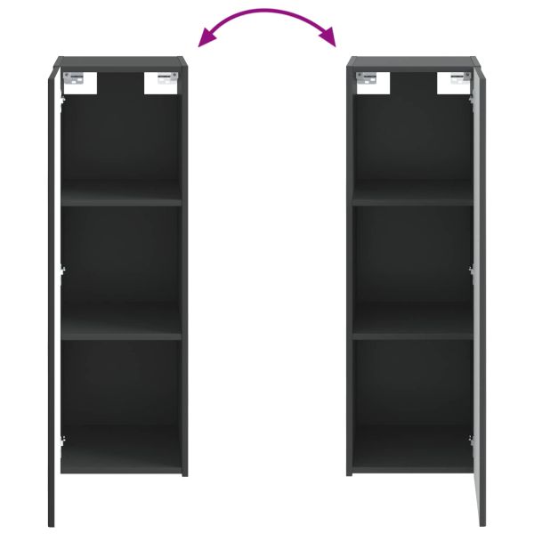 Стенно Баня Кабинет Черно 33 x 34,5 x 100 см