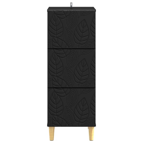 Чекмеджетен шкаф Черно 33 x 34,5 x 90 см Инженерна дървесина