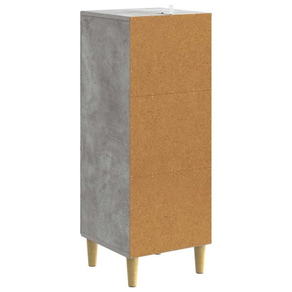 Чекмеджетен шкаф Бетонно сиво 33 x 34,5 x 90 см
