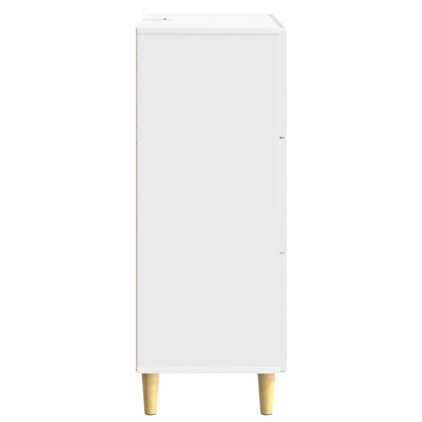 Чекмеджетен шкаф Бял гланц 33 x 34,5 x 90 см
