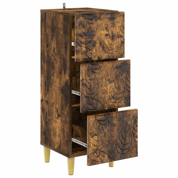 Чекмеджетен шкаф Опушен дъб 33 x 34,5 x 90 см