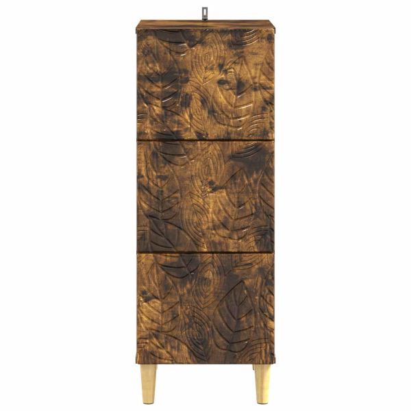 Чекмеджетен шкаф Опушен дъб 33 x 34,5 x 90 см