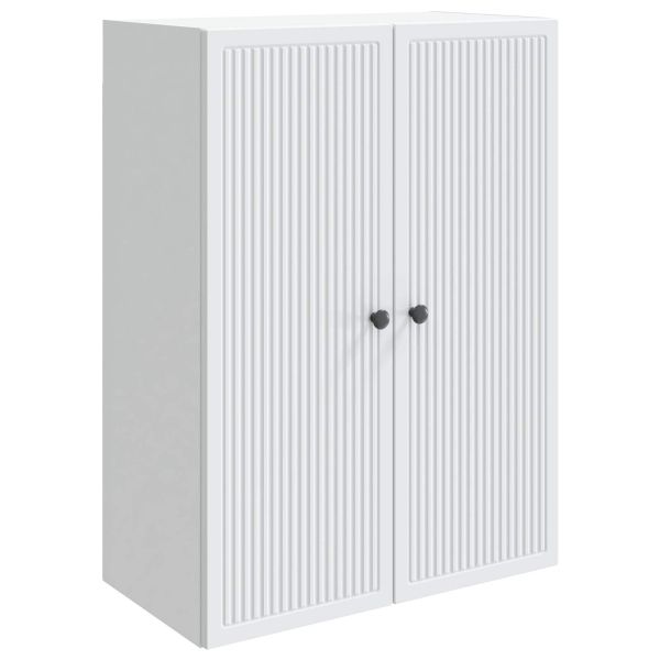 Стенно шкафче Бяло 66 x 34,5 x 90 см Инженерна дървесина