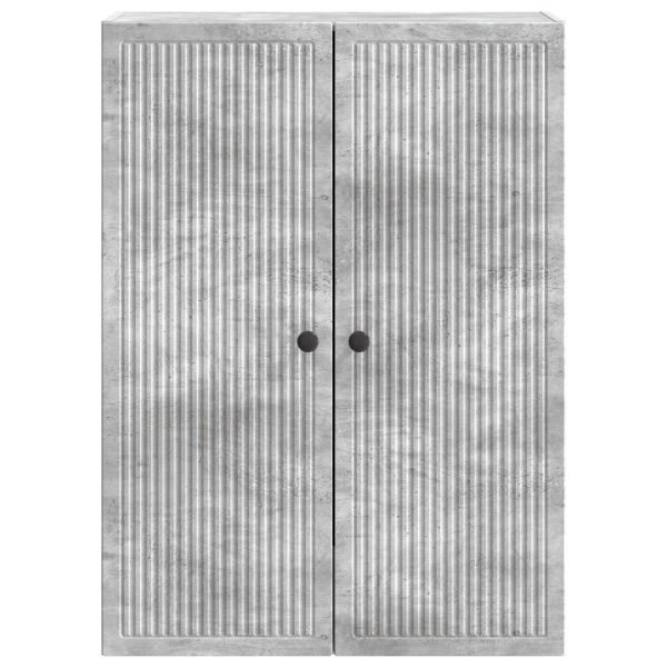 Стенно шкафче Бетонно сиво 66 x 34,5 x 90 см
