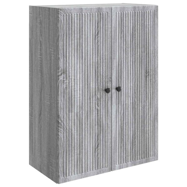 Стенно шкафче Сив Сонома 66 x 34,5 x 90 см Инженерна дървесина