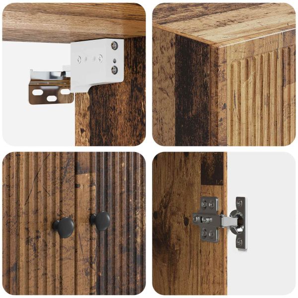 Стенно шкафче Старо дърво 66 x 34,5 x 90 см Инженерна дървесина