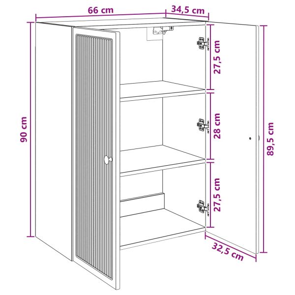 Стенно шкафче Дъб артизан 66 x 34,5 x 90 см Инженерна дървесина