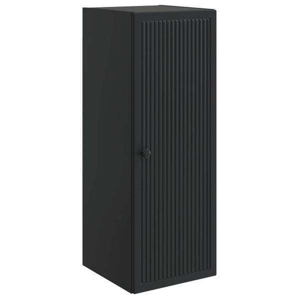 Стенно шкафче Черно 33 x 34,5 x 90 см Инженерна дървесина