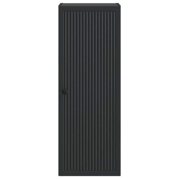 Стенно шкафче Черно 33 x 34,5 x 90 см Инженерна дървесина