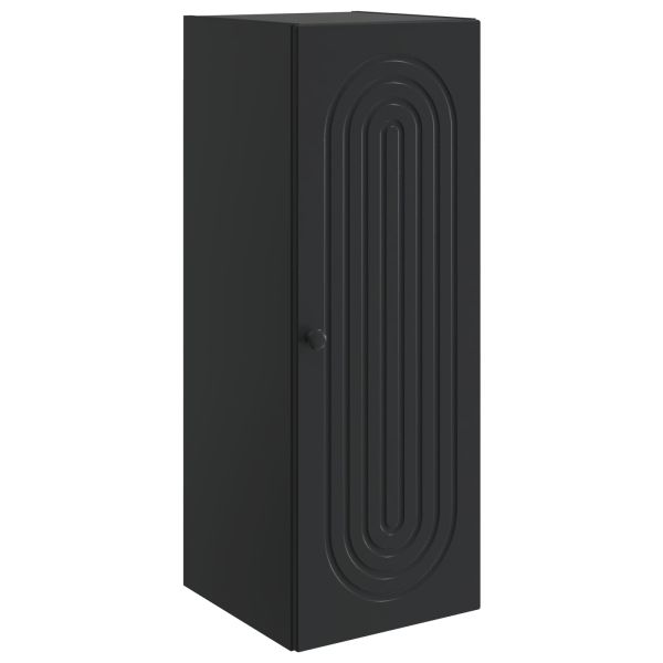 Стенно шкафче Черно 33 x 34,5 x 90 см Инженерна дървесина