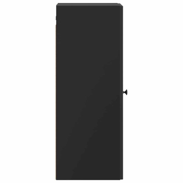 Стенно шкафче Черно 33 x 34,5 x 90 см Инженерна дървесина