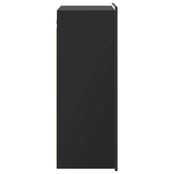 Стенно шкафче Черно 66 x 34,5 x 92 см Инженерна дървесина