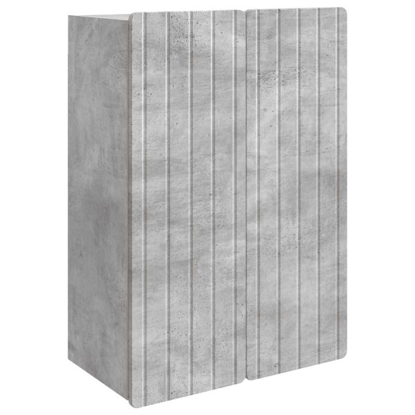 Стенно шкафче Бетонно сиво 66 x 34,5 x 92 см