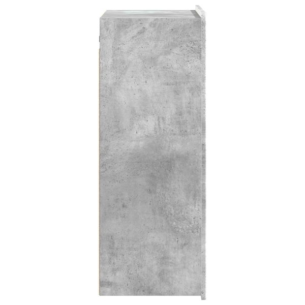 Стенно шкафче Бетонно сиво 66 x 34,5 x 92 см