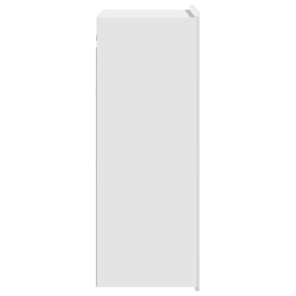 Стенно шкафче Бял гланц 66 x 34,5 x 92 см Инженерна дървесина
