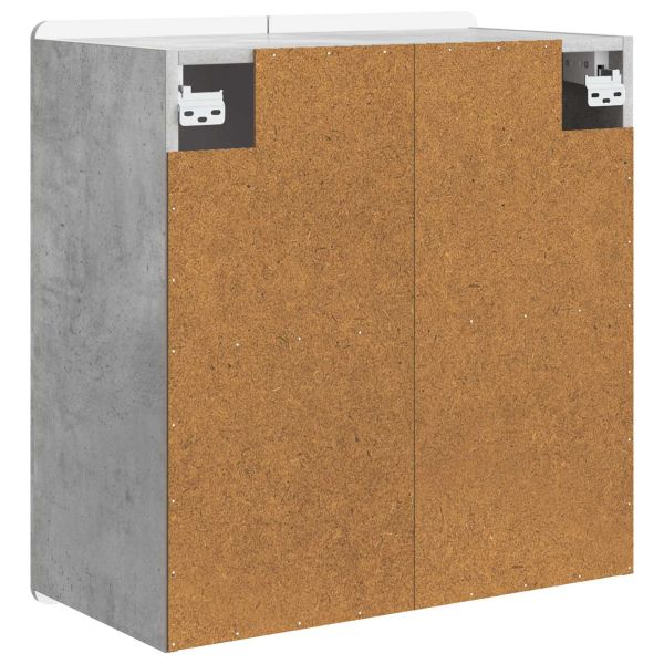 Стенно шкафче Бетонно сиво 59 x 31 x 64 см Инженерна дървесина
