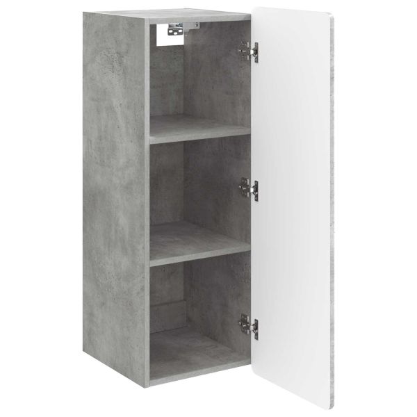 Стенно шкафче Бетонно сиво 33 x 34,5 x 94 см