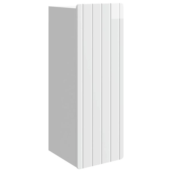 Стенно шкафче Бял гланц 33 x 34,5 x 94 см Инженерна дървесина