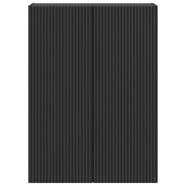 Стенно шкафче Черно 66 x 34,5 x 90 см Инженерна дървесина