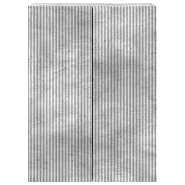 Стенно шкафче Бетонно сиво 66 x 34,5 x 90 см