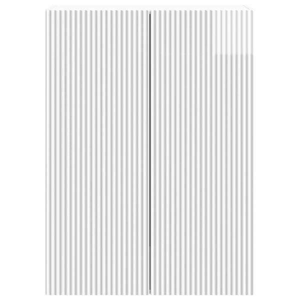 Стенно шкафче Бял гланц 66 x 34,5 x 90 см Инженерна дървесина