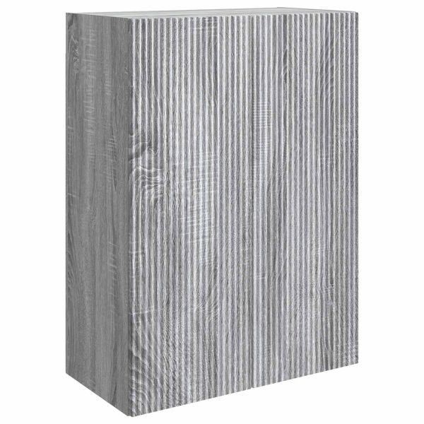 Стенно шкафче Сив Сонома 66 x 34,5 x 90 см Инженерна дървесина