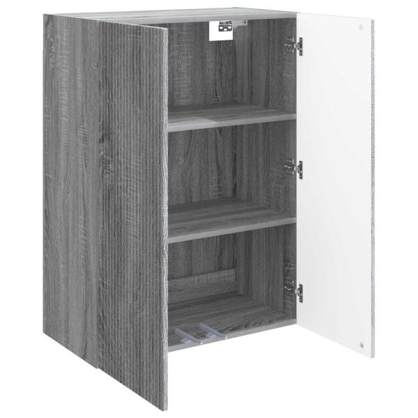 Стенно шкафче Сив Сонома 66 x 34,5 x 90 см Инженерна дървесина