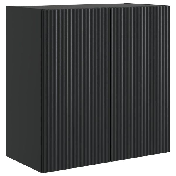 Стенно шкафче Черно 59 x 31 x 60 см Инженерна дървесина