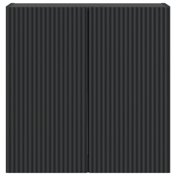 Стенно шкафче Черно 59 x 31 x 60 см Инженерна дървесина