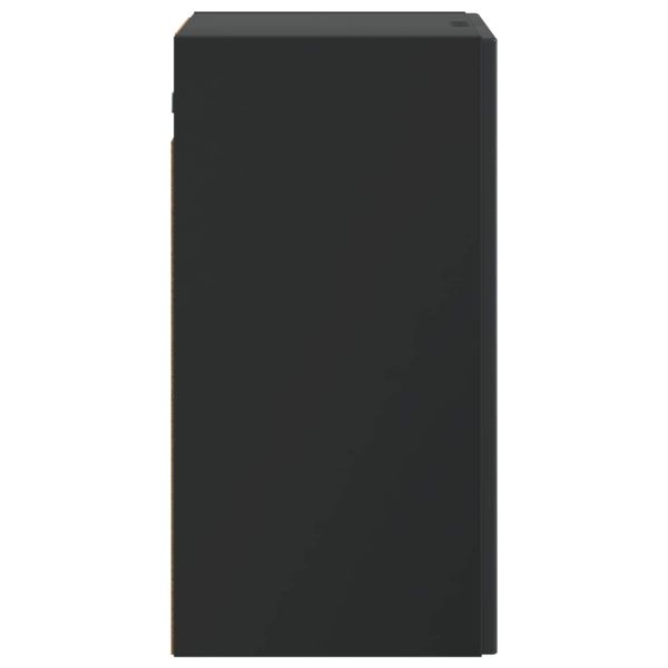 Стенно шкафче Черно 59 x 31 x 60 см Инженерна дървесина