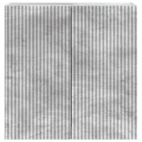 Стенно шкафче Бетонно сиво 59 x 31 x 60 см Инженерна дървесина