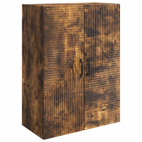 Стенно шкафче Опушен дъб 66 x 34,5 x 90 см Инженерна дървесина