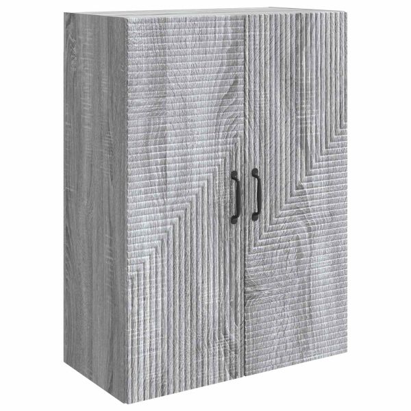 Стенно шкафче Сив Сонома 66 x 34,5 x 90 см Инженерна дървесина