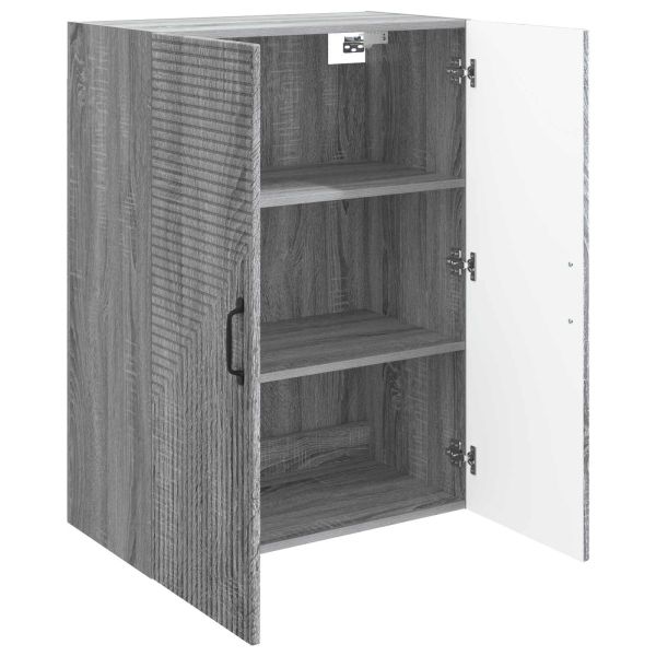 Стенно шкафче Сив Сонома 66 x 34,5 x 90 см Инженерна дървесина