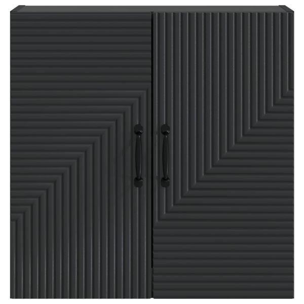 Стенно шкафче Черно 59 x 31 x 60 см Инженерна дървесина