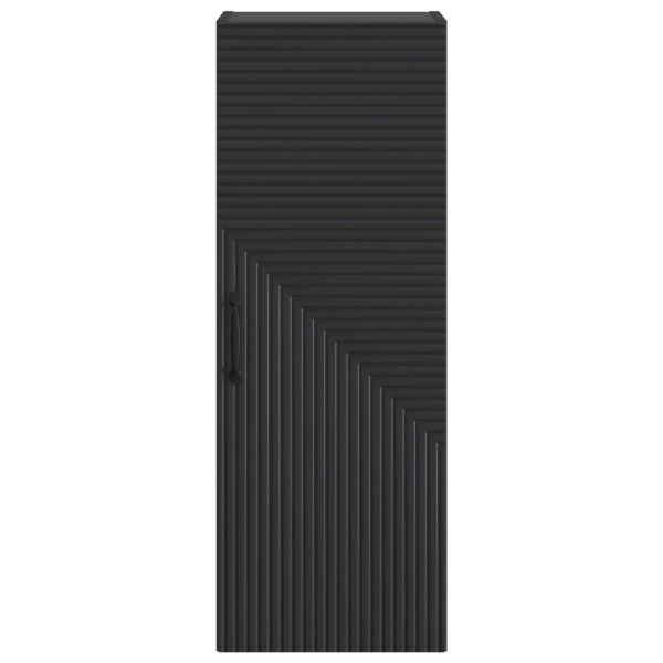 Стенно шкафче Черно 33 x 34,5 x 90 см Инженерна дървесина