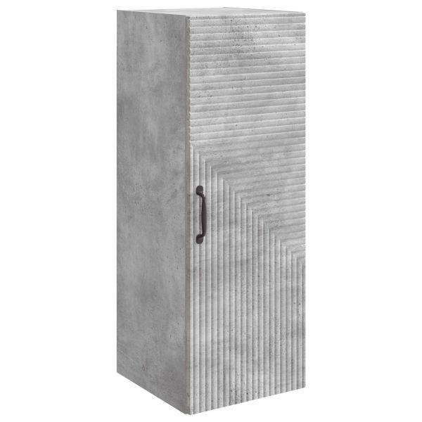 Стенно шкафче Бетонно сиво 33 x 34,5 x 90 см