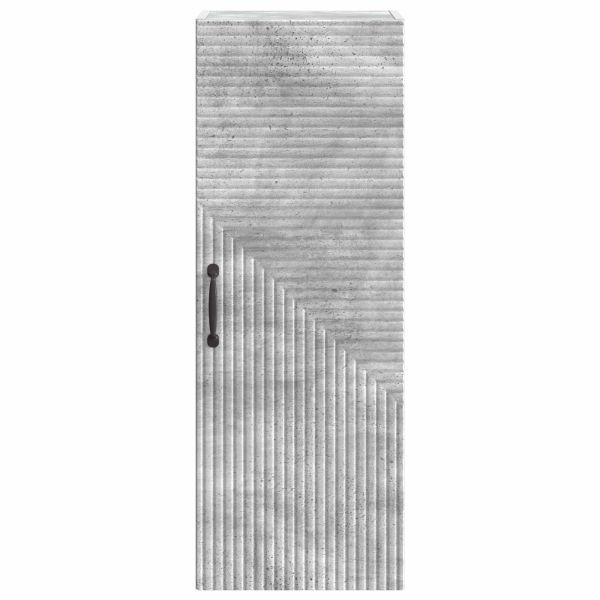 Стенно шкафче Бетонно сиво 33 x 34,5 x 90 см