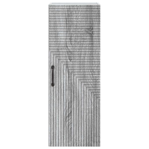 Стенно шкафче Сив Сонома 33 x 34,5 x 90 см Инженерна дървесина