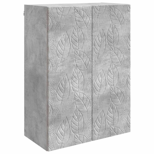Стенно шкафче Бетонно сиво 66 x 34,5 x 90 см