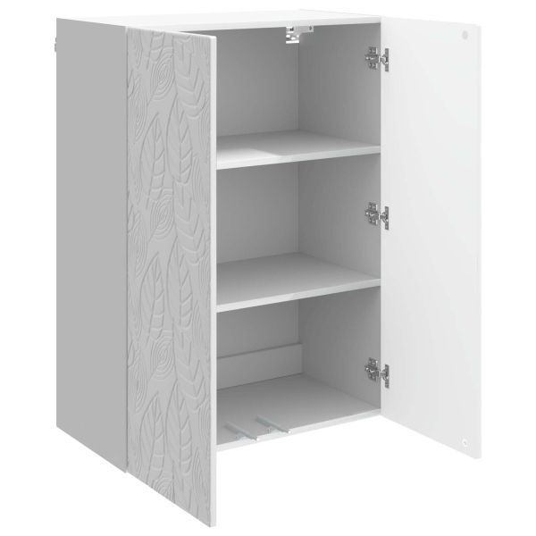 Стенно шкафче Бял гланц 66 x 34,5 x 90 см Инженерна дървесина
