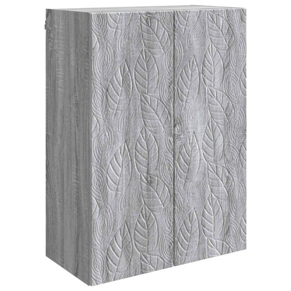 Стенно шкафче Сив Сонома 66 x 34,5 x 90 см Инженерна дървесина