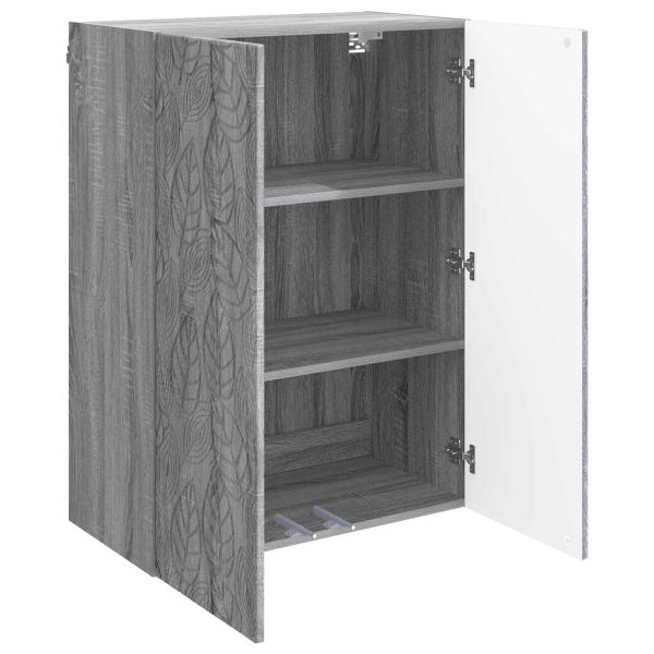 Стенно шкафче Сив Сонома 66 x 34,5 x 90 см Инженерна дървесина