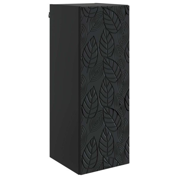 Стенно шкафче Черно 33 x 34,5 x 90 см Инженерна дървесина