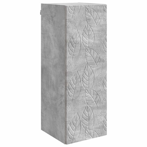 Стенно шкафче Бетонно сиво 33 x 34,5 x 90 см